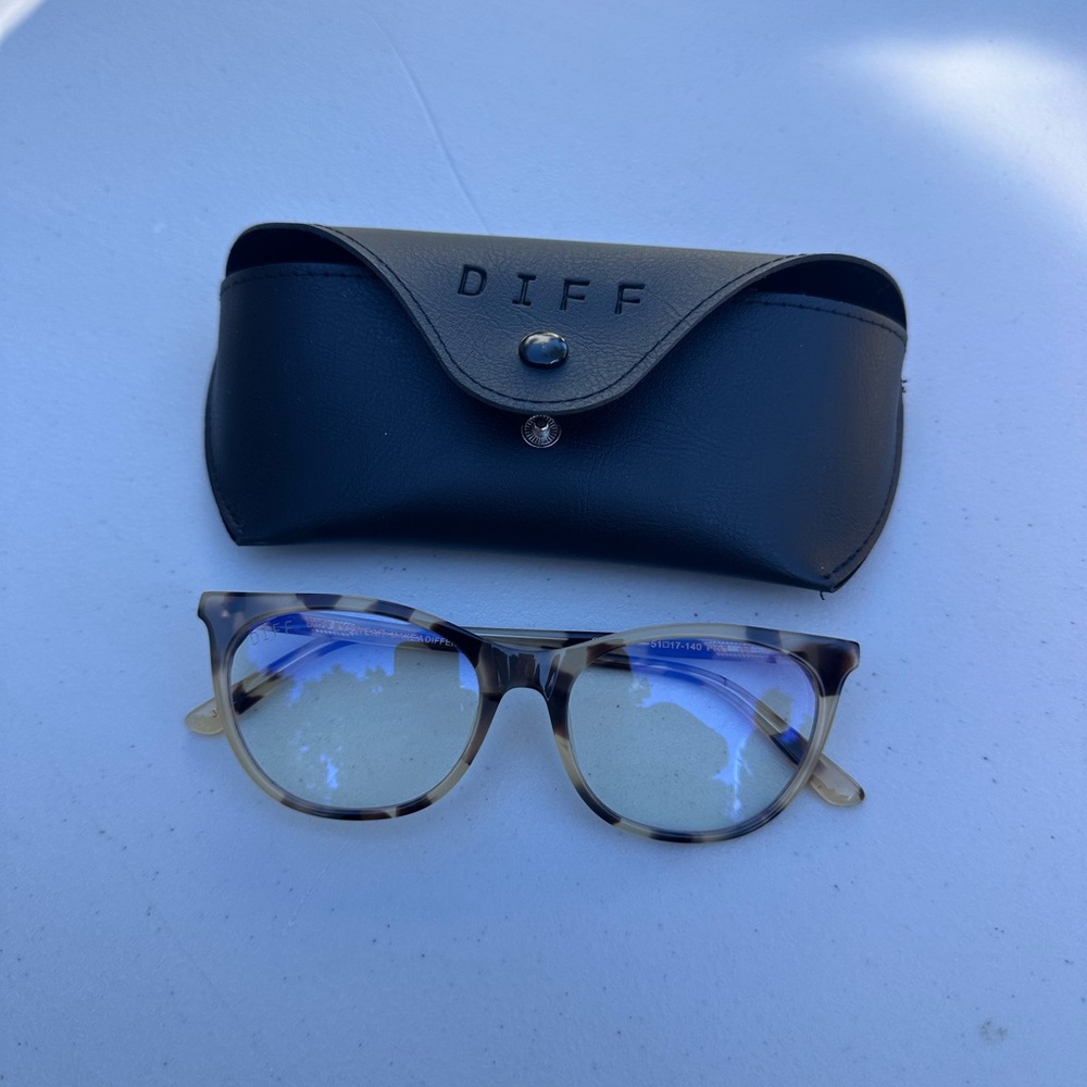 Diff Eyewear JADE CT-BB61 PRC 51-17-140 Marble Full Rim Blue Light Glasses